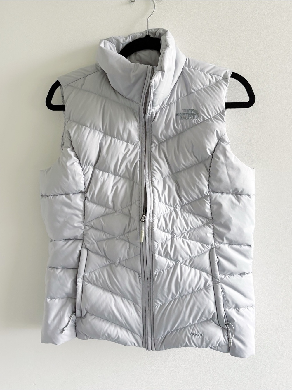 The North Face 550 Down Vest Women XS Alpz Puffer‎ Quilted in gray size M